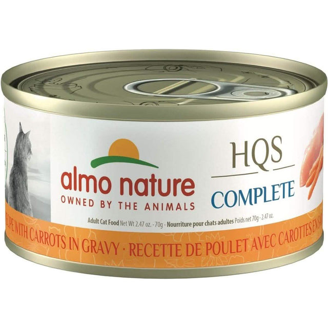 Almo Nature Wet Cat Food HQS Complete Chicken Recipe with Carrots in Gravy