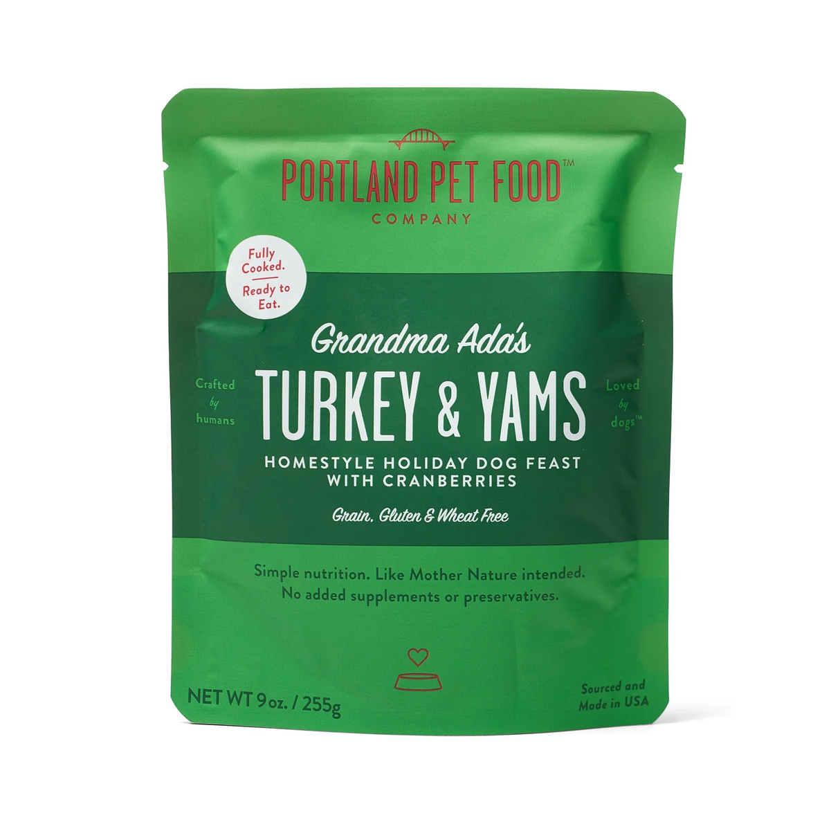 Comida para perros refrigerada y cocida de Portland Pet Food Company: pavo y ñames de la abuela Ada