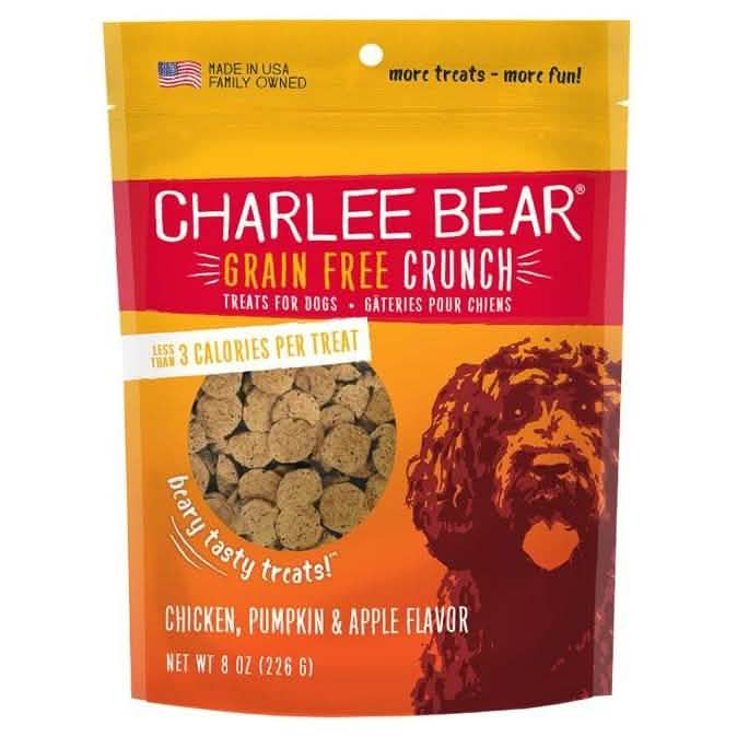 Charlee Bear Dog Treat Grain Free Crunch Chicken, Pumpkin & Apple Flavor