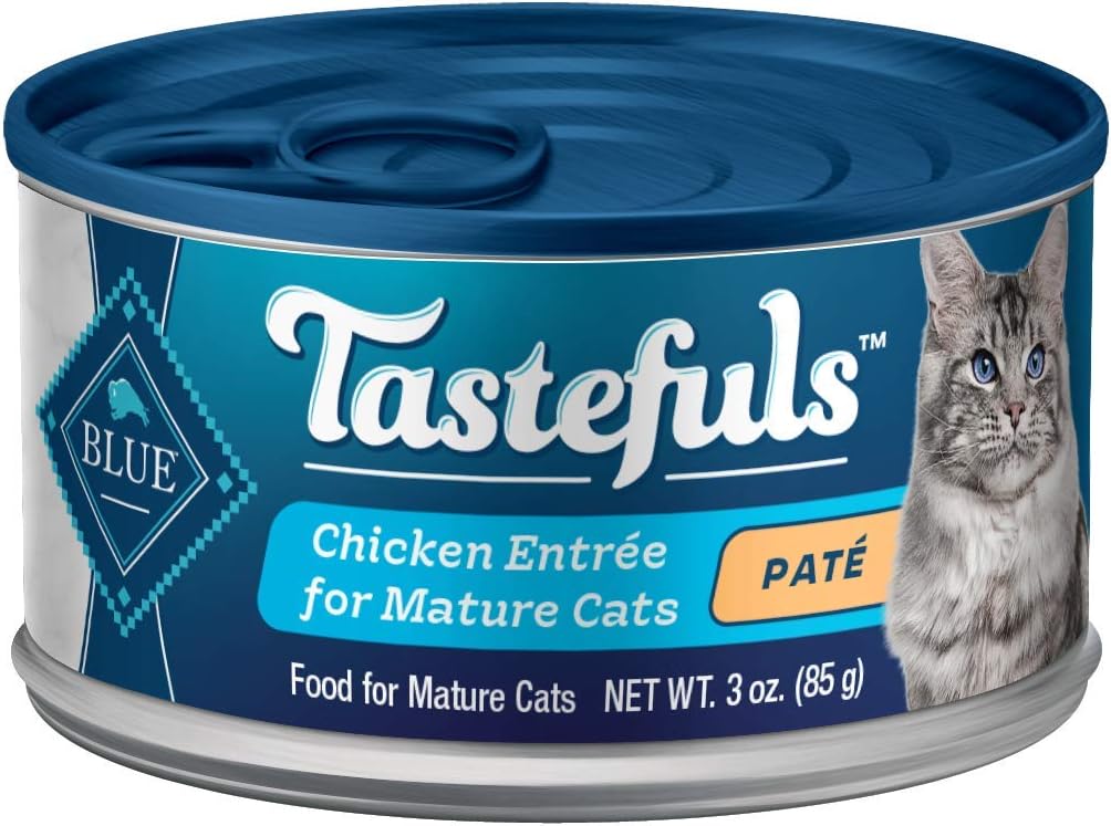 Blue Buffalo Wet Cat Food Tastefuls Paté Chicken Entrée for Mature Cats