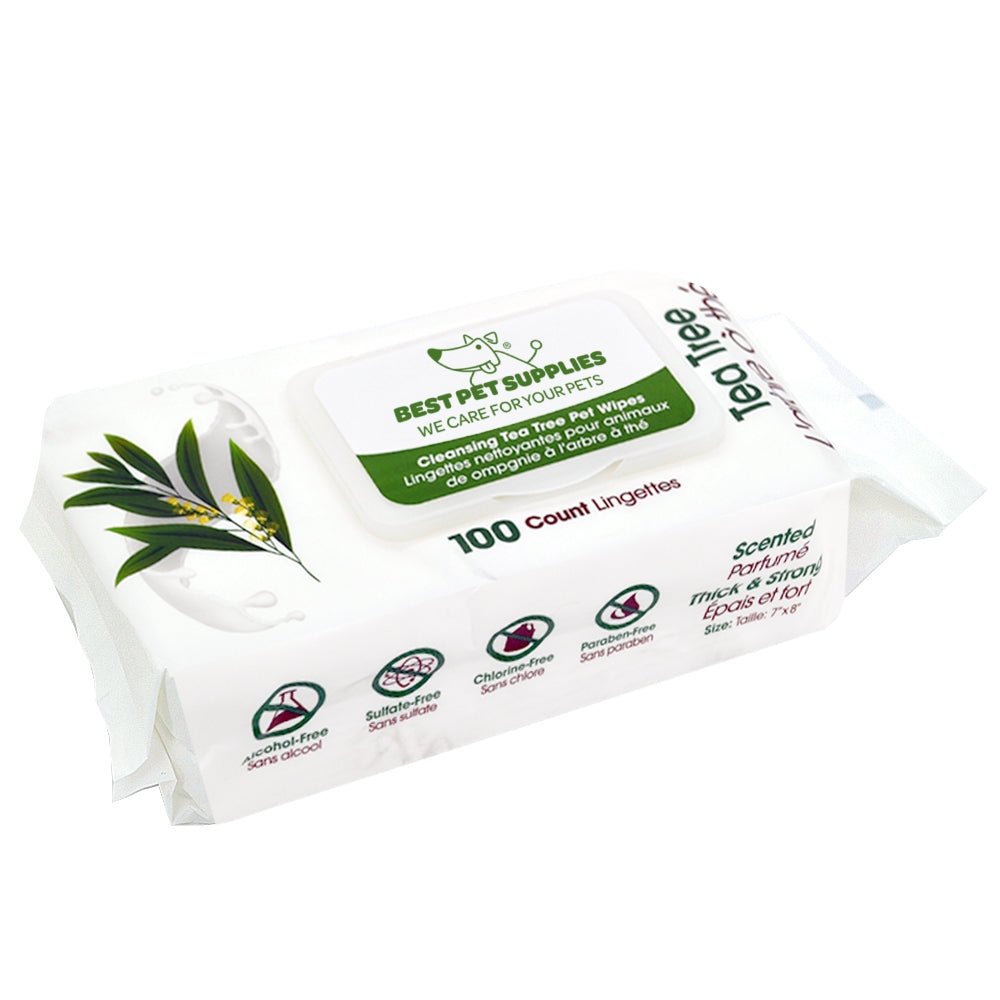 Best Pet Supplies Scented Tea Tree Cleansing Pet Wipes