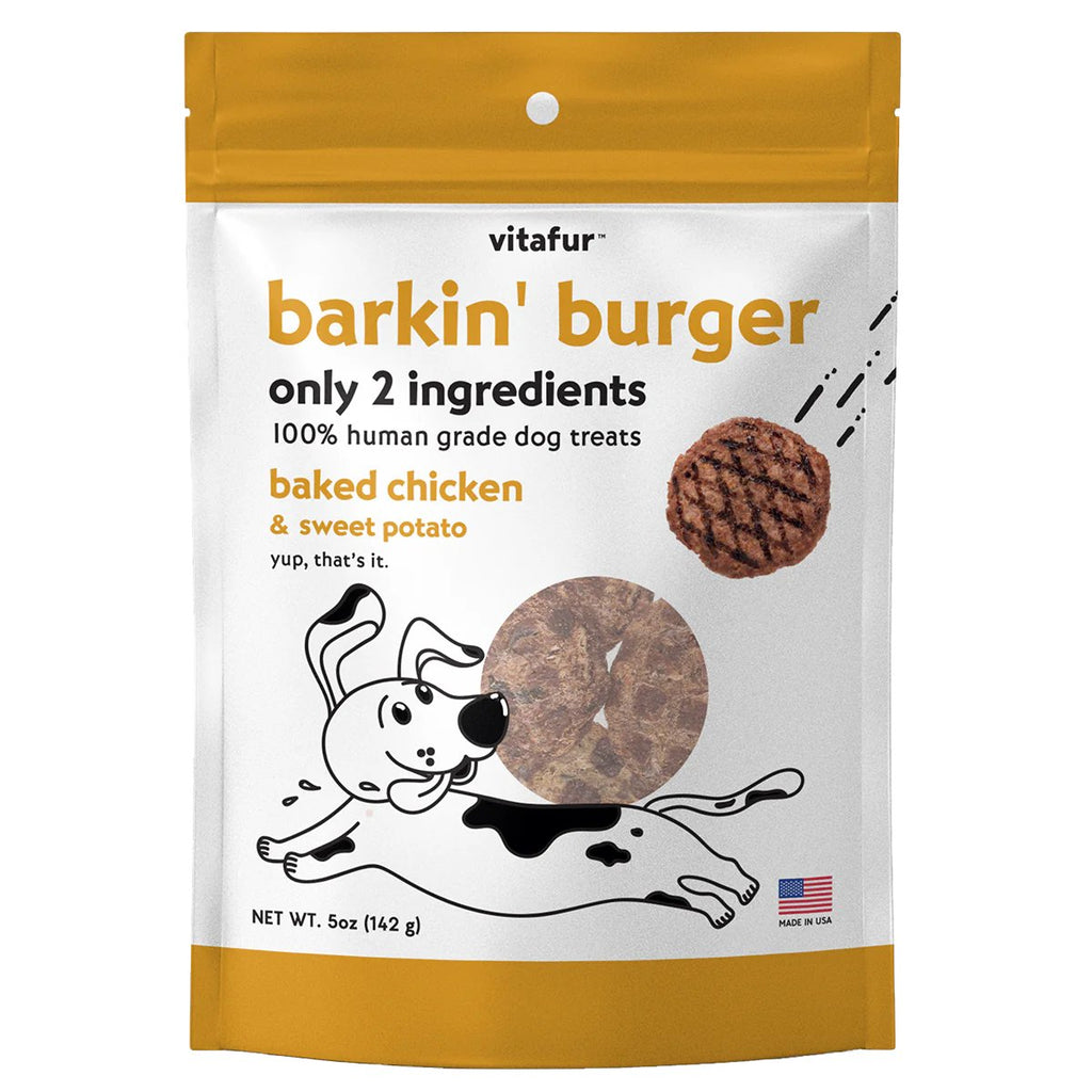 Vitafur Dog Treat Barkin' Burger Baked Chicken &amp; Sweet Potato