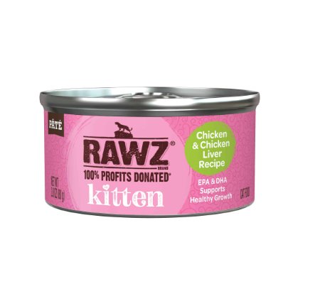 RAWZ Kitten Food Chicken & Chicken Liver Recipe with EPA & DHA