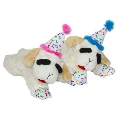 Multipet Dog Toy Lamb Chop® with Birthday Hat