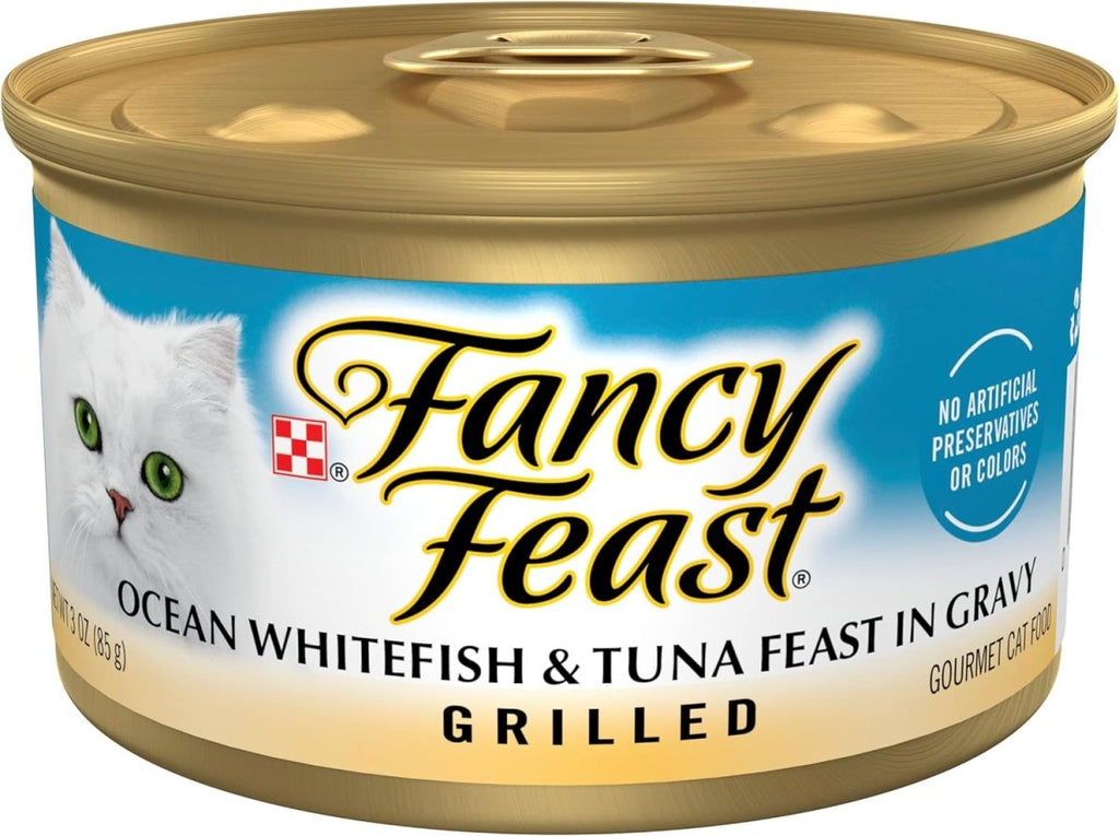 Fancy Feast Wet Cat Food Grilled Ocean Whitefish & Tuna Feast in Gravy