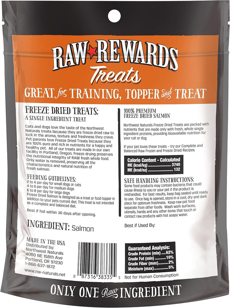 Raw Rewards Dog & Cat Treat Freeze Dried Salmon