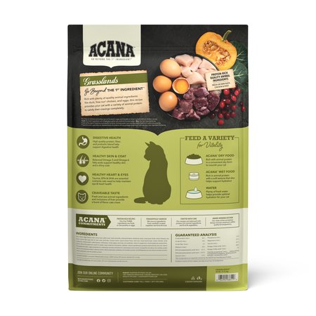 Acana Dry Cat Food Grain Free Highest Protein Grasslands