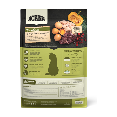 Acana Dry Cat Food Grain Free Highest Protein Grasslands