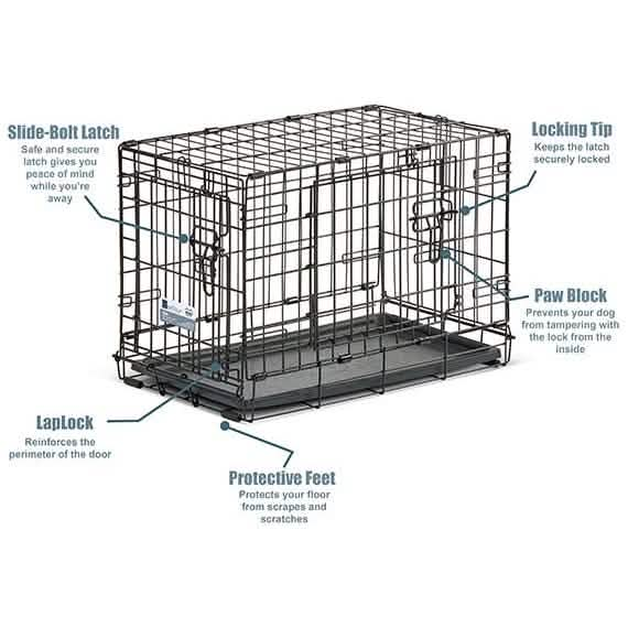 MidWest Homes for Pets Contour Dog Crate - Double Door