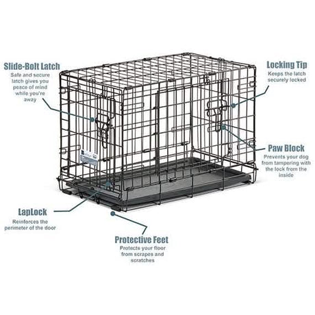 MidWest Homes for Pets Contour Dog Crate - Double Door