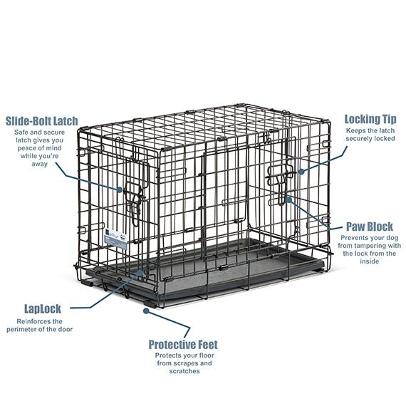 MidWest Homes for Pets Contour Dog Crate - Double Door