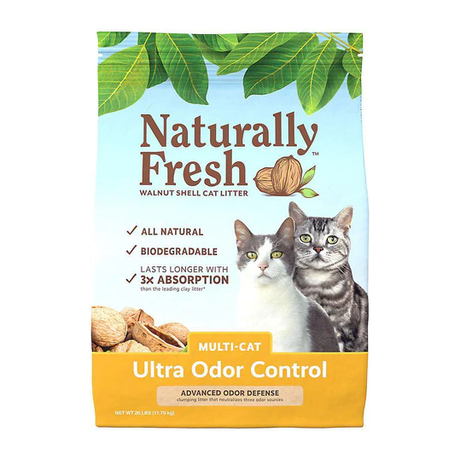 Naturally Fresh Cat Litter Multi-Cat Ultra Odor Control All Natural Walnut Shell