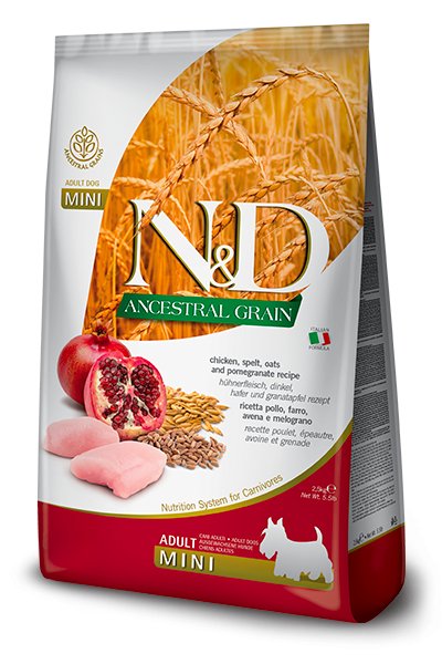 Farmina Dry Dog Food N&amp;D Ancestral Grain Adult Mini Chicken