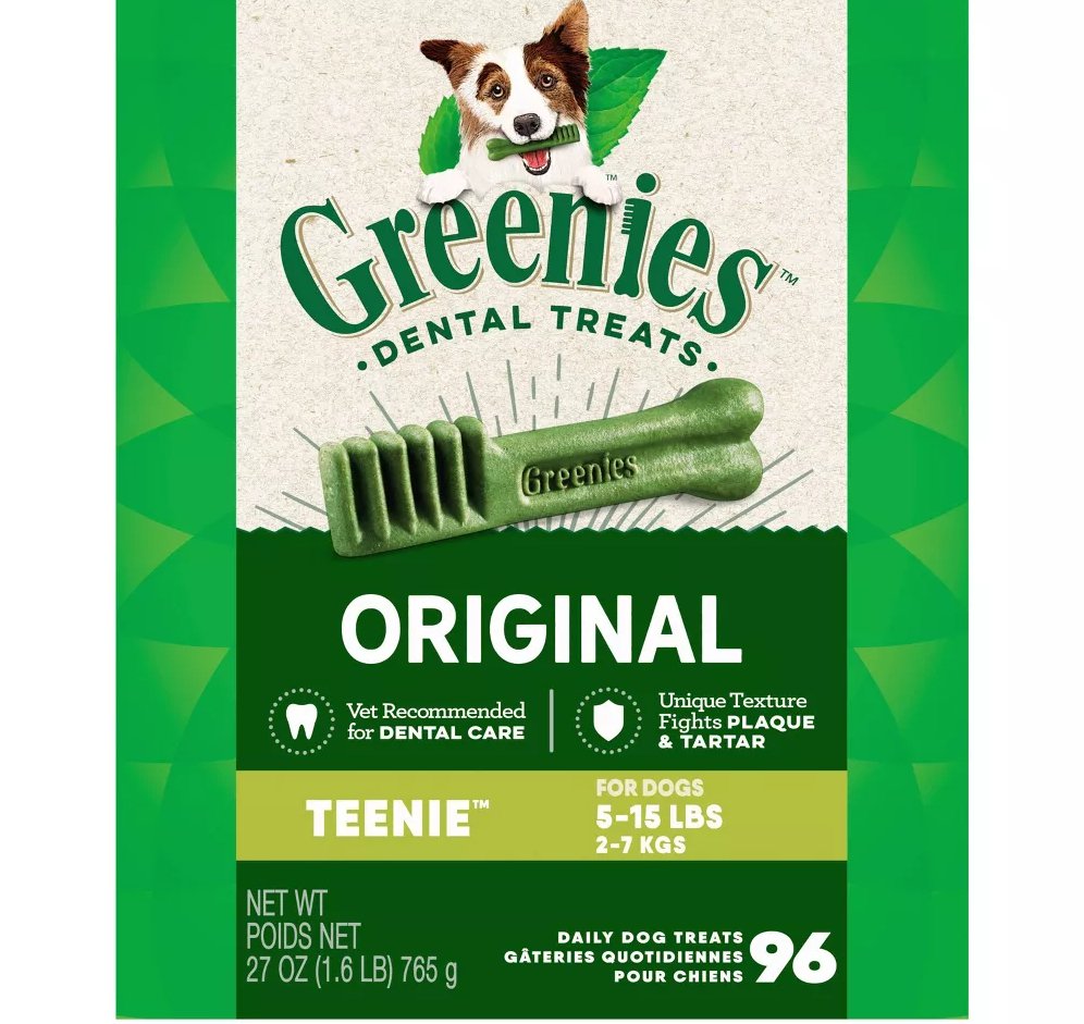 Greenies Dog Treat Original Dental Treats Teenie 96 count