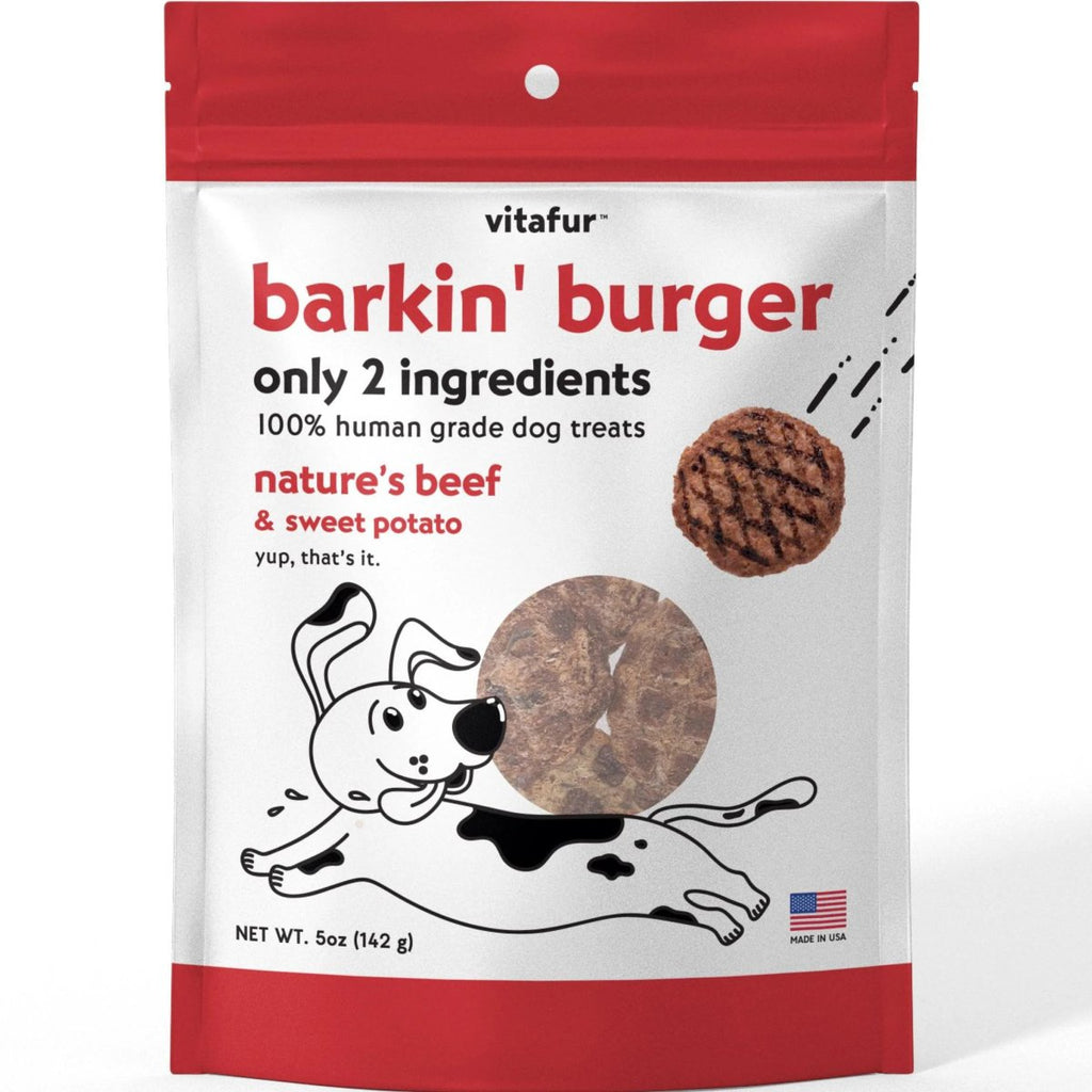 Vitafur Dog Treat Barkin' Burger Nature's Beef &amp; Sweet Potato