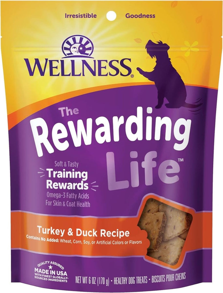 Wellness Dog Treats Soft & Chewy Rewarding Life Turkey & Duck Recipe