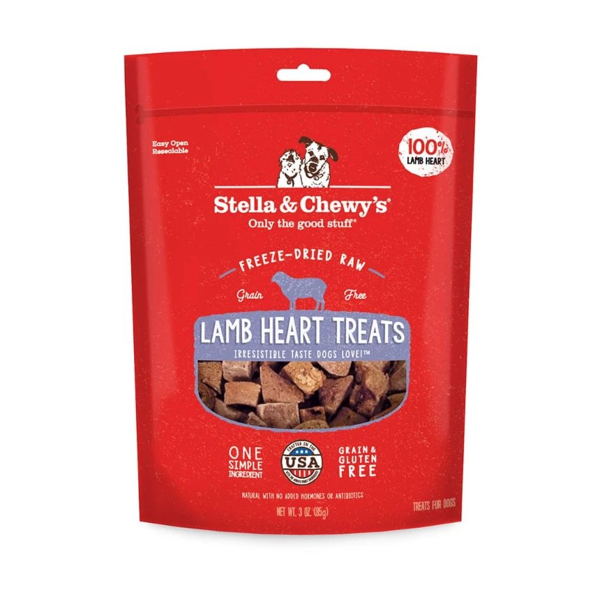 Stella &amp; Chewy's Dog Treat Freeze-Dried Raw Lamb Heart Treats