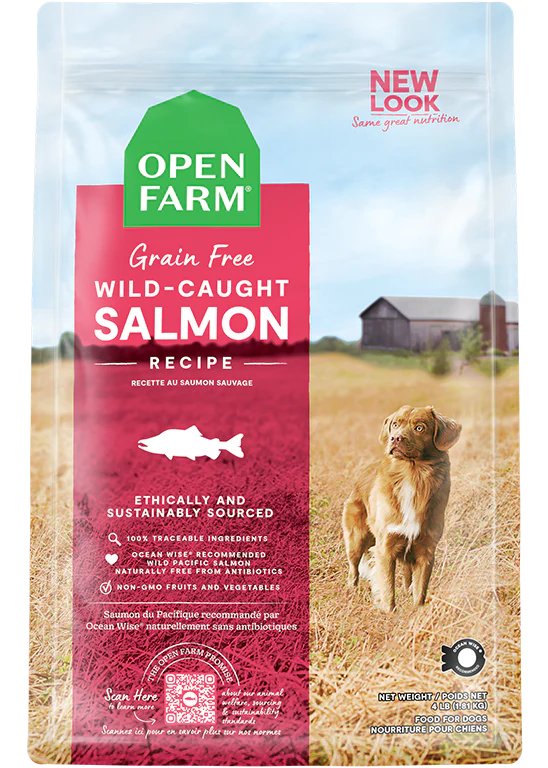 Open Farm Dry Dog Food Grain Free Wild-Caught Salmon Recipe