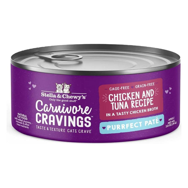 Stella & Chewy's Wet Cat Food Carnivore Cravings Purrfect Paté Chicken and Tuna Recipe