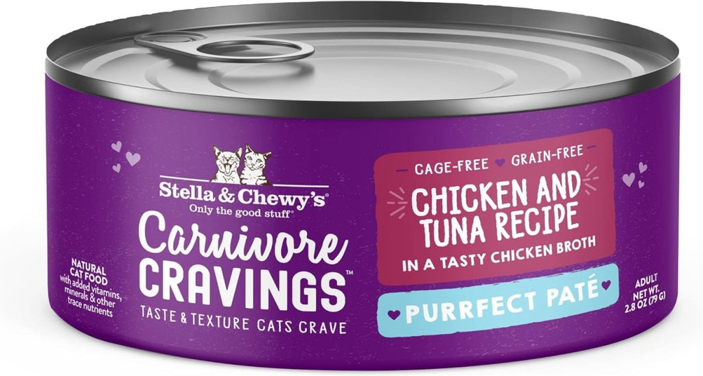 Stella & Chewy's Wet Cat Food Carnivore Cravings Purrfect Paté Chicken and Tuna Recipe