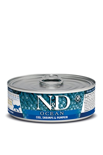 Farmina Wet Cat Food N&D Ocean Cod, Shrimp & Pumpkin Stew