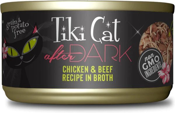 Tiki Cat After Dark Chicken & Beef Recipe in Broth Cat Food