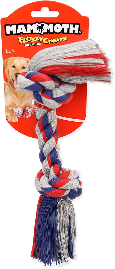 Mammoth Dog Toy Flossy Chews Color Rope Bone - Assorted Sizes and Colors