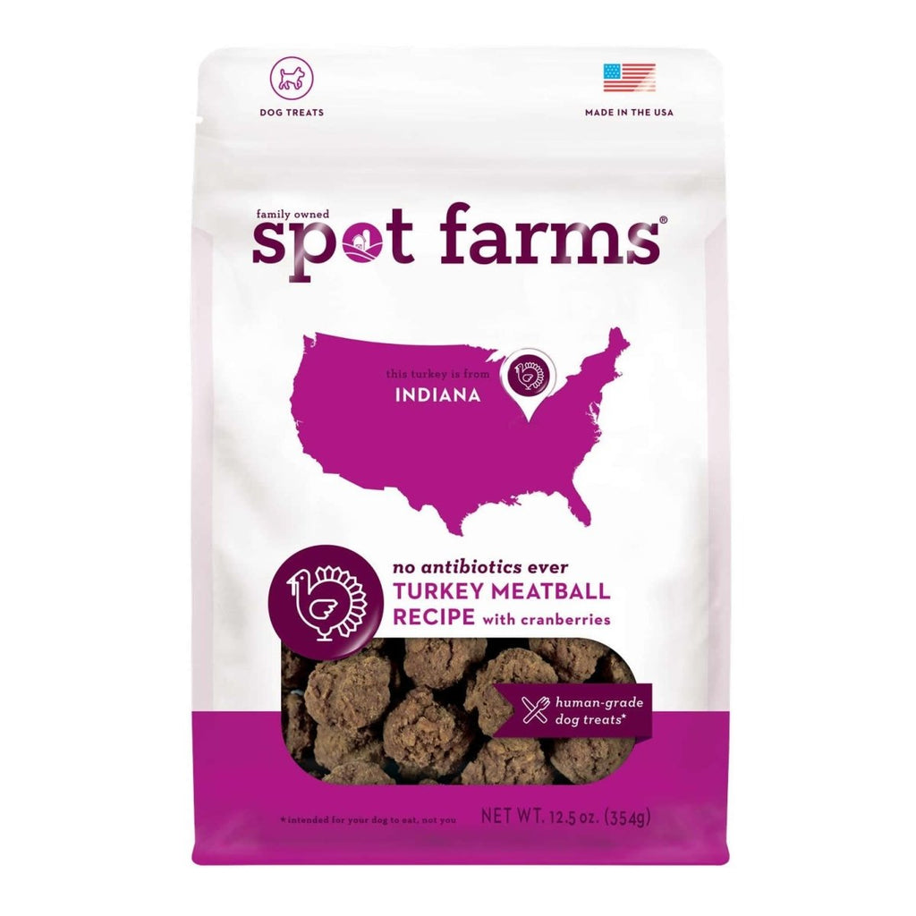 Spot Farms Dog Treat Turkey Meatball Recipe with Cranberries