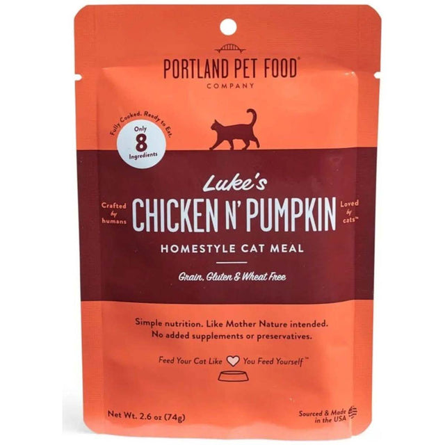 Portland Pet Luke's Chicken N' Pumpkin Cat Meal Pouch