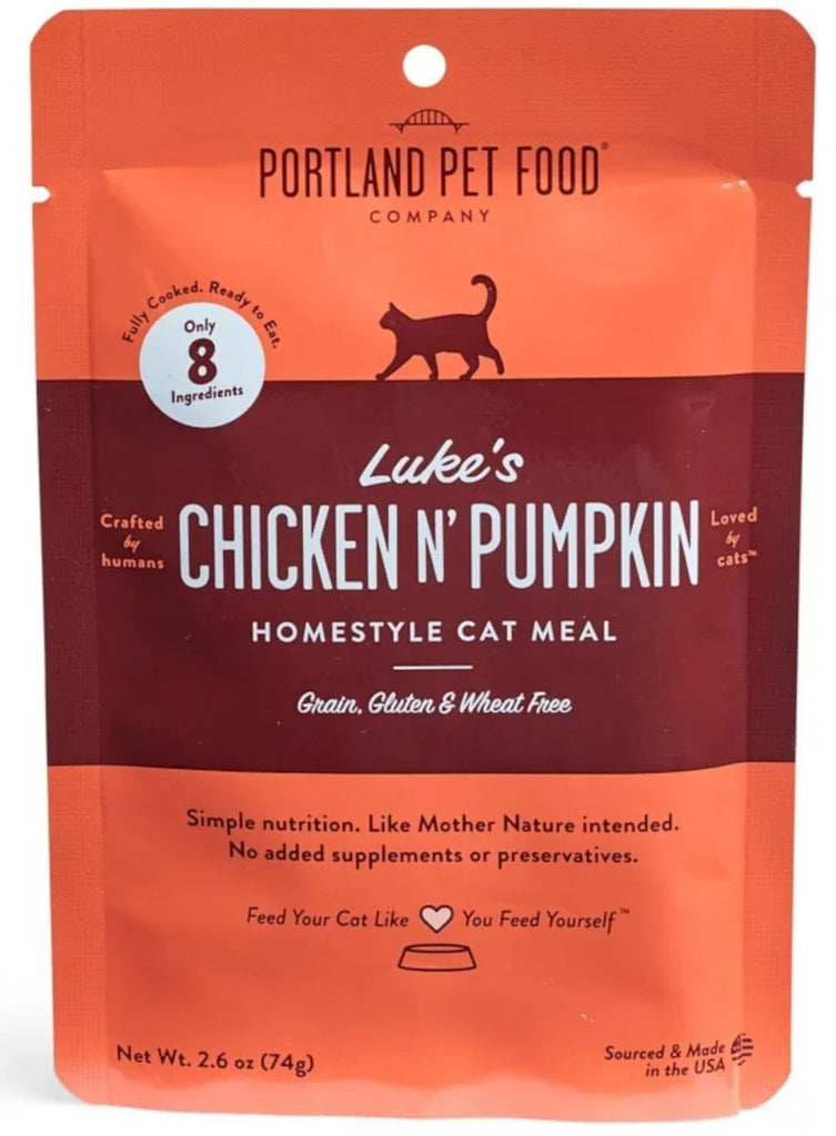 Portland Pet Luke's Chicken N' Pumpkin Cat Meal Pouch