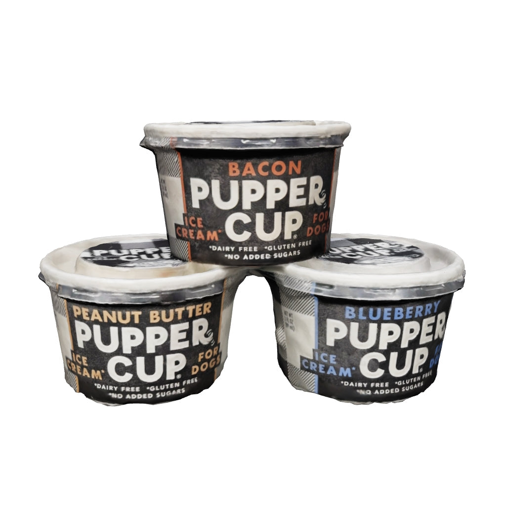 Pupper Cup Ice Cream Bacon / Blueberry / Peanut Butter 3 pack