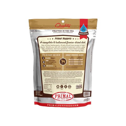 Primal Raw Frozen Dog Food Nuggets Lamb Formula