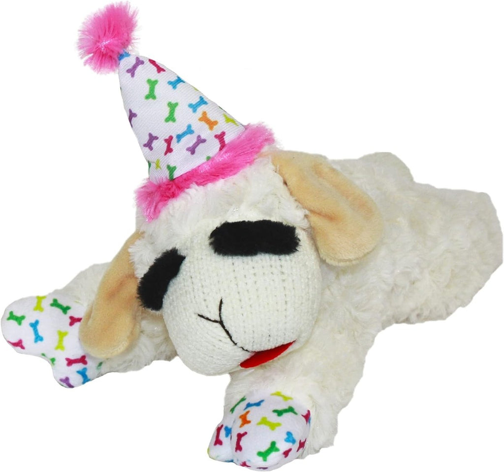 Multipet Dog Toy Lamb Chop® with Birthday Hat