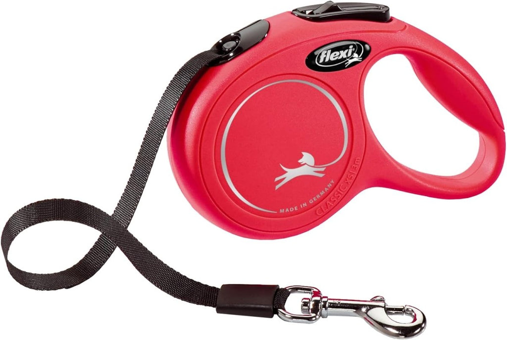 Flexi New Classic Retractable Tape Leash - Red