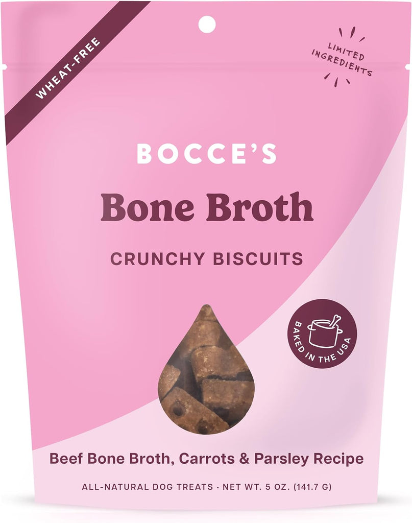 Bocce's Dog Treat Crunchy Biscuits Bone Broth Beef, Carrots & Parsley Recipe