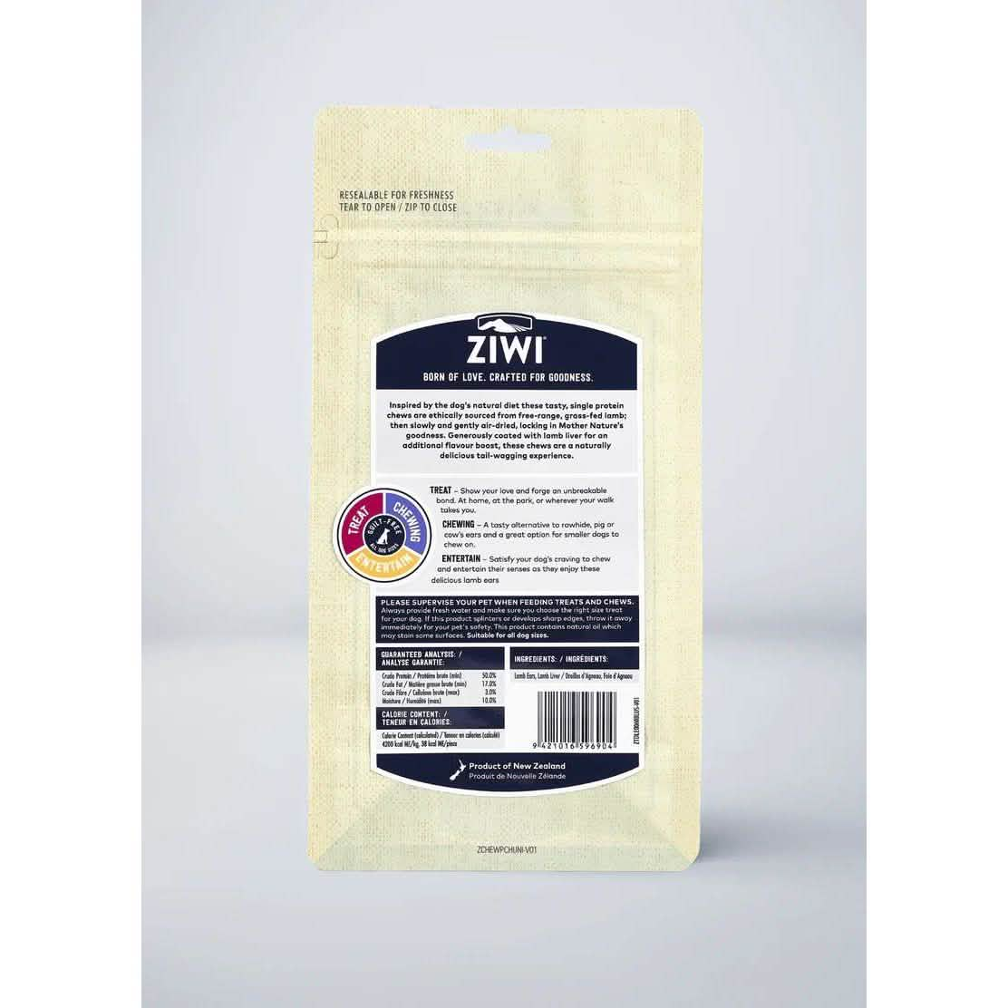 Ziwi Peak Dog Chew Liver Coated Lamb Ears