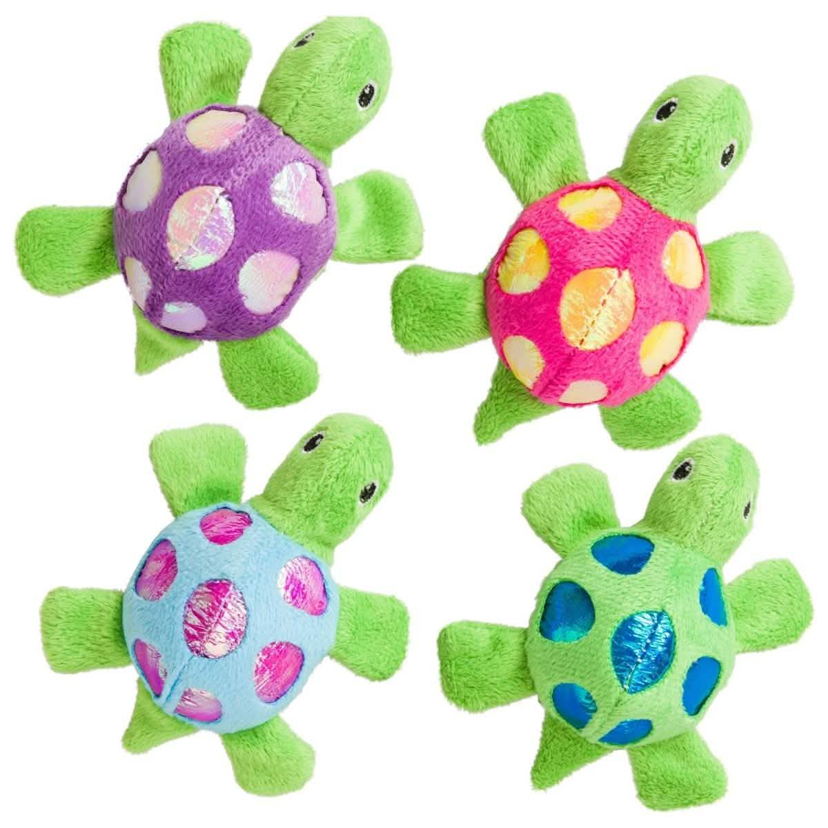 SPOT Catnip Cat Toy Shimmer Glimmer Turtle - Assorted Colors