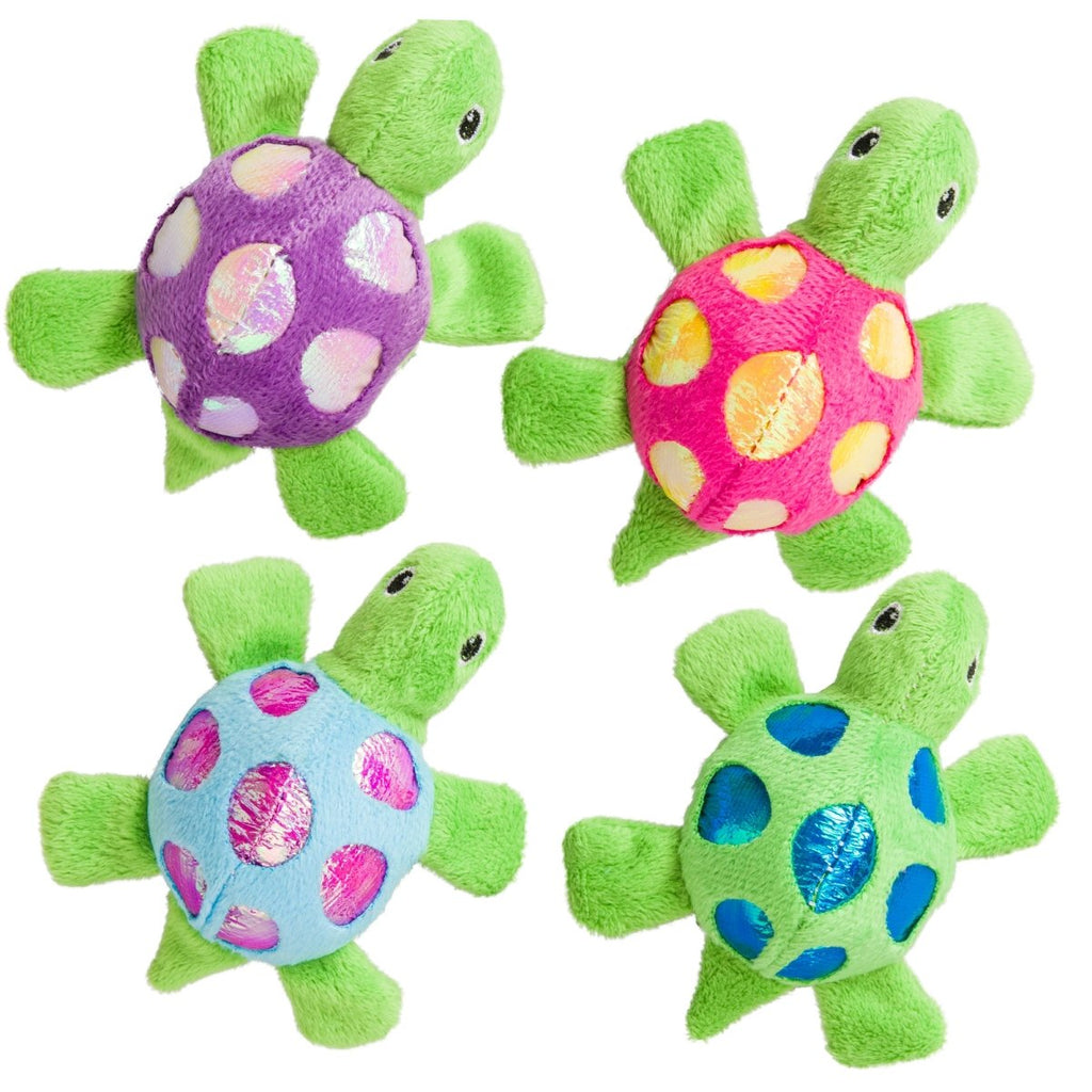 SPOT Catnip Cat Toy Shimmer Glimmer Turtle - Assorted Colors