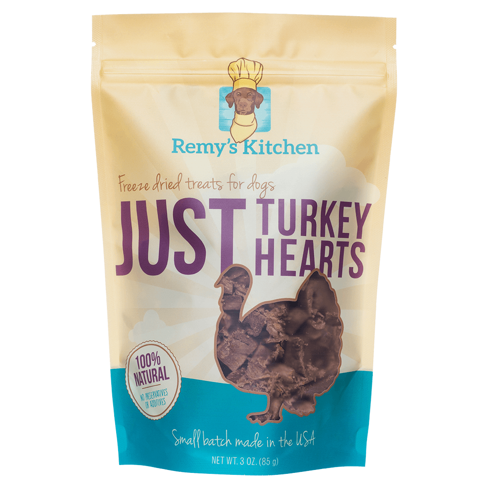 Remy's Kitchen Dog & Cat Treat Just Turkey Hearts