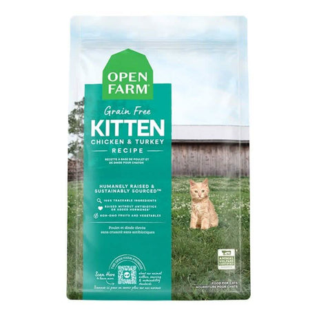 Open Farm Dry Cat Food Grain Free Kitten Chicken &amp; Turkey Recipe