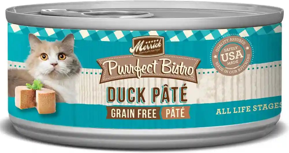 Merrick Wet Cat Food Purrfect Bistro Pate Duck Recipe