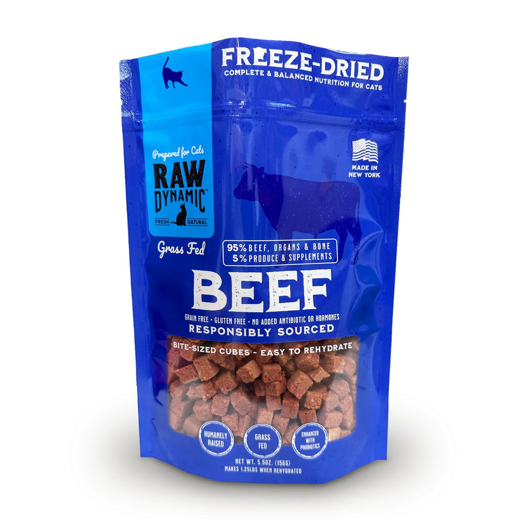 Raw Dynamic Freeze-Dried Cat Food Grass Fed Beef