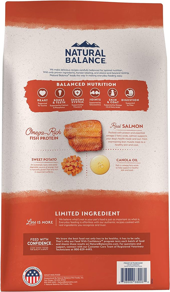 Natural Balance Dry Dog Food Limited Ingredient Salmon & Sweet Potato Recipe