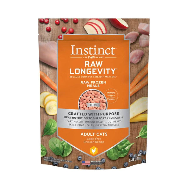 Instinct Raw Frozen Cat Food Raw Longevity Chicken Bites