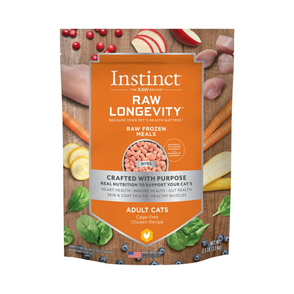 Instinct Raw Frozen Cat Food Raw Longevity Chicken Bites