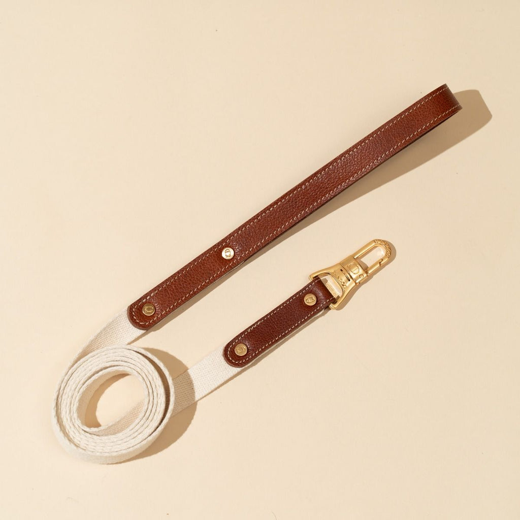 KanDog Roma Leather Leash - Tan Brown