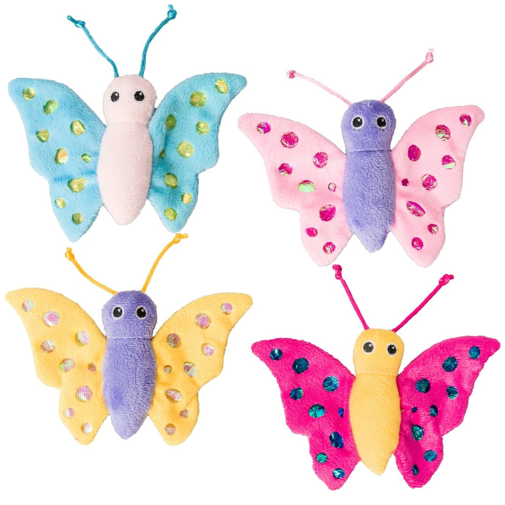 SPOT Catnip Cat Toy Shimmer Glimmer Butterfly - Assorted Colors