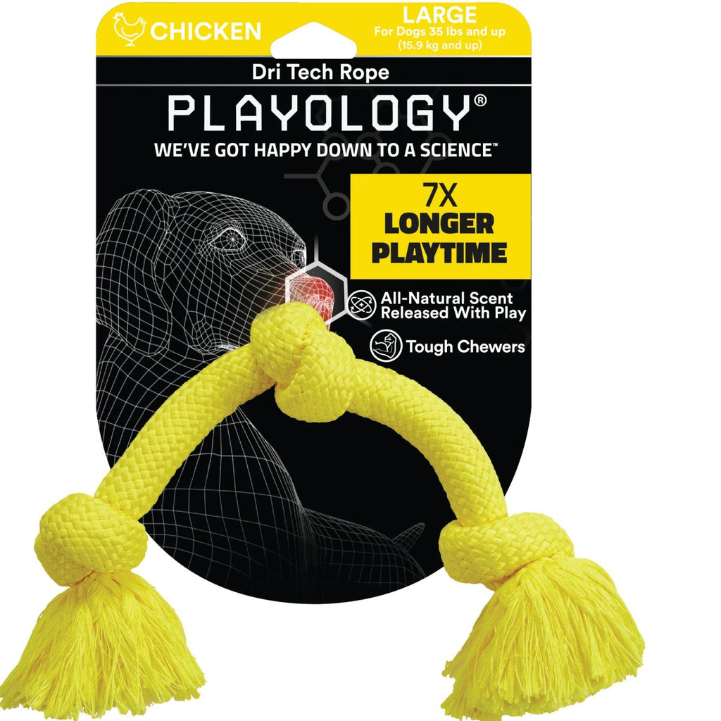 Playology Dog Toy Dri-Tech Rope - Chicken Scent