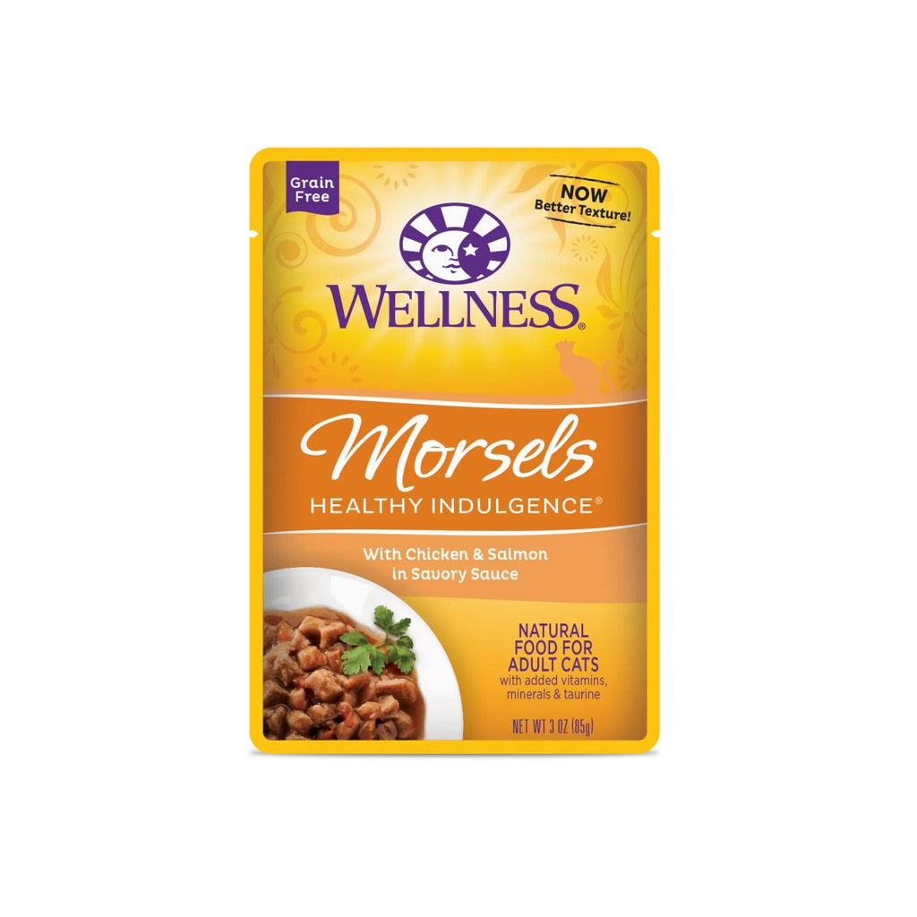 Wellness Wet Cat Food Pouch Healthy Indulgence Morsels Chicken & Salmon