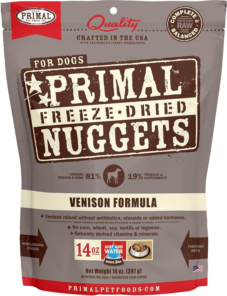 Primal Freeze-Dried Dog Food Nuggets Venison Formula